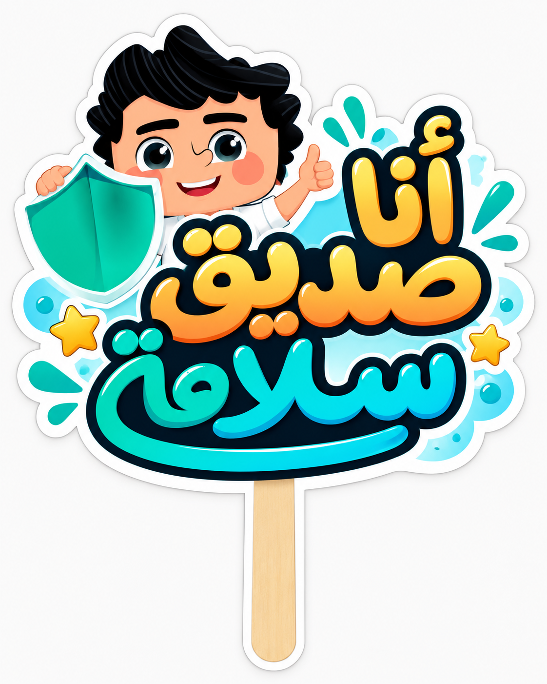 لافتة أنا صديق سلامة